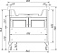 Тумба под раковину напольная CAPRIGO PALERMO 33112-B177 45,1х84,6х84см