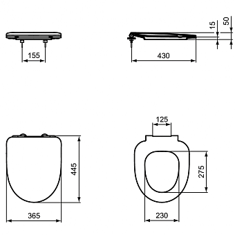 Сиденье для унитаза IDEAL STANDARD T467601 с микролифтом