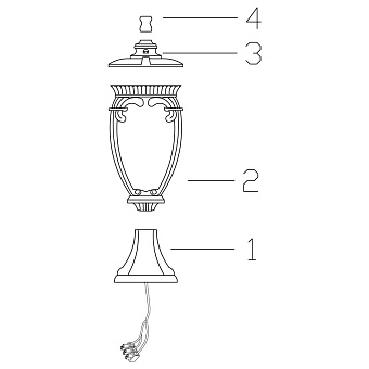Светильник ландшафтный Maytoni Fleur O414FL-01GB 60Вт IP44 E27 золото/чёрный