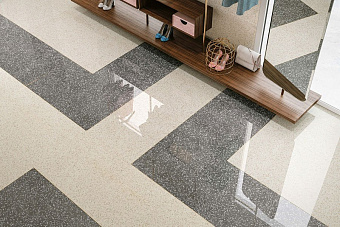 Неполированный керамогранит Atlas Concord Италия MARVEL GEMS ATW5 Terrazzo Cream 60х60см 1,08кв.м.