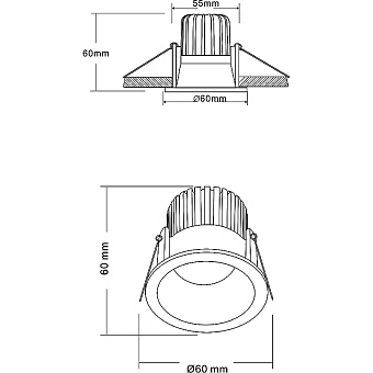 Светильник точечный встраиваемый Maytoni Zoom DL034-01-06W3K-B 6Вт LED
