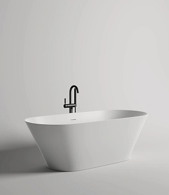 Ванна каменная SALINI MONA 102911G S-Sense глянцевая 180х80см отдельностоящая
