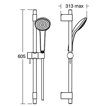 Душевой гарнитур IDEAL STANDARD IDEALRAIN PRO B9833AA chrome