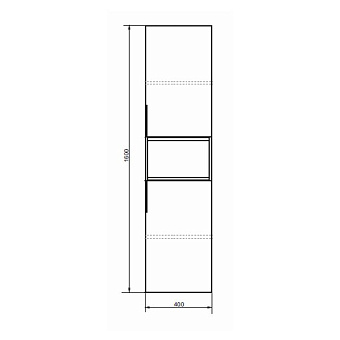 Пенал подвесной Comforty Франкфурт 00-00006505CF 32х40х160см бетон светлый