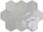 Настенная плитка WOW Zellige Hexa 122079 Grey 10,8х12,4см 0,382кв.м. глянцевая