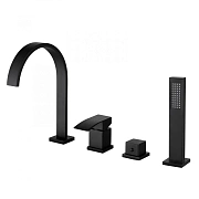 Смеситель для ванны Abber Wasserfall AF8613B чёрный матовый