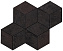 Керамическая мозаика Atlas Concord Италия Blaze A0UQ Iron Mosaico Esagono Matt 30х35см 0,42кв.м.