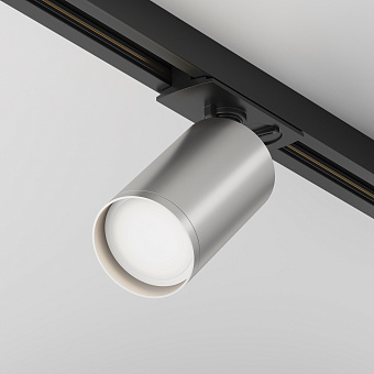 Трековый светильник Maytoni Focus S TR020-1-U-GU10-BS 10Вт GU10 серебро для однофазного трека