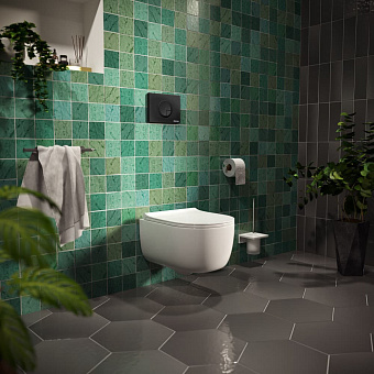Кнопка для инсталляции BERGES NOVUM R5 soft touch чёрная