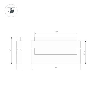 Магнитный трековый светильник Arlight Mag-Orient-Flat-Fold 035858 12Вт LED белый