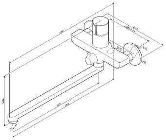 Смеситель для ванны AM-PM X-Joy F85A90500 хром
