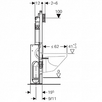 Инсталляция для подвесного унитаза GEBERIT Duofix UP320 111.380.00.5