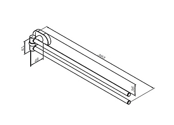 Полотенцедержатель AM-PM Sense L A7432600 хром 38,3см
