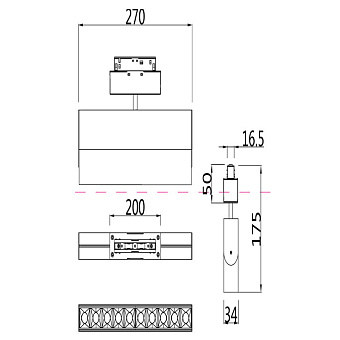 Магнитный трековый светильник Maytoni Points TR015-2-20W3K-B 19,6Вт LED чёрный