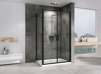 Угловое ограждение Abber Sonnenstrand AG04100BC-S85B 195х85см стекло прозрачное