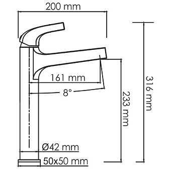 Смеситель для раковины WASSERKRAFT Sauer 7103H золото