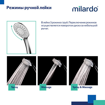 Смеситель для ванны MILARDO Rora RORSB00M02 хром глянец
