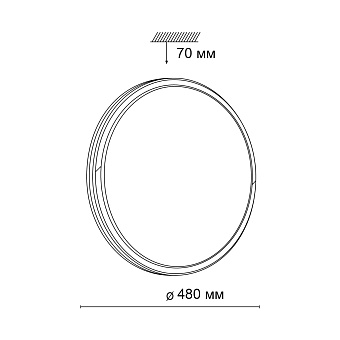 Светильник настенно-потолочный Sonex Kepa 3057/EL 72Вт LED