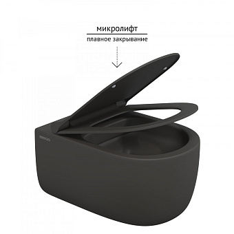 Унитаз подвесной BERGES EGO XL 083218 безободковый с микролифтом