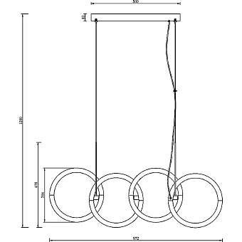 Светильник подвесной Maytoni Node MOD165PL-L40B3K 160Вт LED