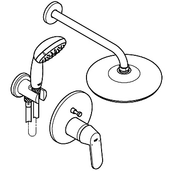 Душевая система GROHE Eurosmart Cosmopolitan 25219001 хром