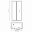 Душевая дверь WASSERKRAFT Weser 78F12 200х100см стекло прозрачное
