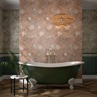 Бордюр KERAMA MARAZZI Магнолия FMF003R зелёный матовый обрезной 12х30см 0,036кв.м.