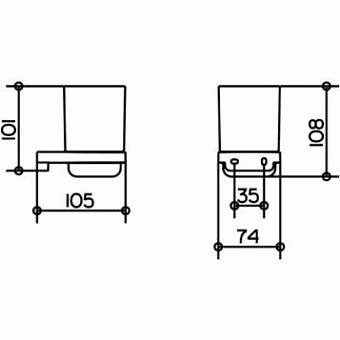 Стакан в ванную Keuco Collection Moll 12750019000 хром