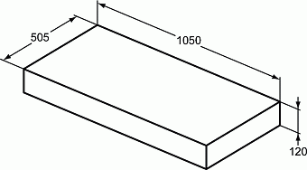 Консоль под раковину IDEAL STANDARD Adapto U8408FW тёмное дерево