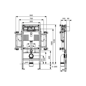 Инсталляция для подвесного унитаза Tece TECEprofil 9300381