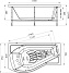 Ванна акриловая RADOMIR Vannesa Миранда 2-01-0-1-1-209 168х95см угловая