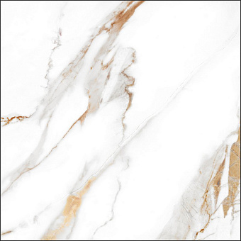 Матовый керамогранит Global Tile Calacatta Royal_GT GT60600103MR белый 60х60см 1,44кв.м.