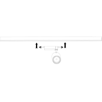 Трековый светильник Maytoni Vuoro TR003-1-30W3K-B 25,8Вт LED чёрный для однофазного трека