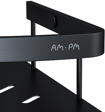 Полка в ванную угловая AM-PM Sense L A7454122 1-ярусная 23х30см чёрный
