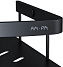 Полка в ванную угловая AM-PM Sense L A7454122 1-ярусная 23х30см чёрный