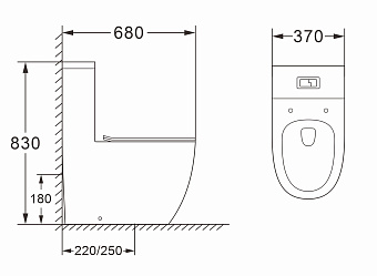Унитаз напольный Azario MORANO AZ-1001 безободковый с микролифтом