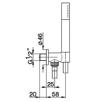 Душевой комплект Cisal Less DS01881321 хром
