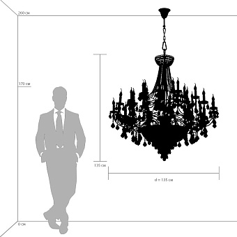 Люстра подвесная Lightstar Classic 700511 60Вт 51 лампочек E14