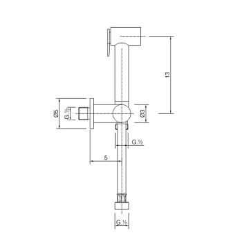 Гигиенический душ Cisal Shower CY00790021 хром