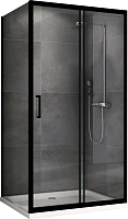 Угловое ограждение Abber Schwarzer Diamant AG30120B-S70B 195х70см стекло прозрачное