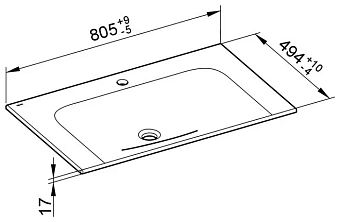 Раковина мебельная Keuco Plan 32960318001 81х49см