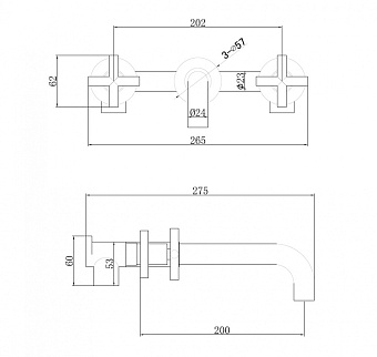 Смеситель для раковины Abber Wasser Kreis AF81121B чёрный матовый