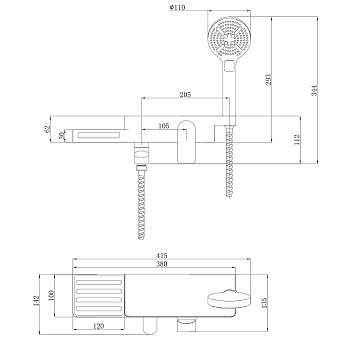 Смеситель для ванны LEMARK Unibox LM6914CW хром