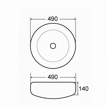 Раковина накладная Comforty 7031ASS 49х49см