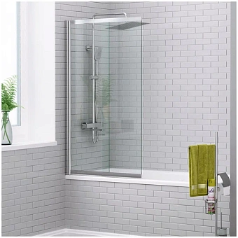 Стеклянная шторка на ванну WASSERKRAFT Main 41S02-80WS Fixed 140х80см
