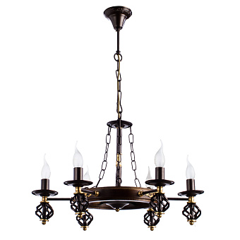 Люстра подвесная Arte Lamp CARTWHEEL A4550LM-6CK 60Вт 6 лампочек E14
