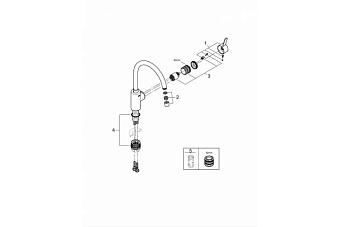Смеситель для кухни GROHE Eurosmart Cosmopolitan 32843002 высокий излив хром