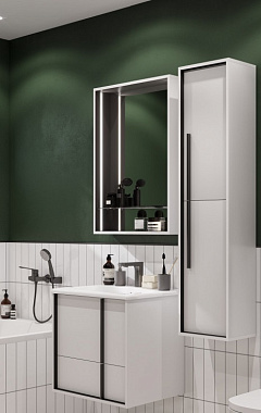 Шкаф зеркальный Акватон Ривьера 1A238902RVX20 13х60х85см с подсветкой