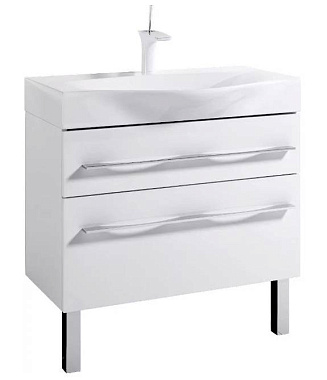 Тумба с раковиной AQWELLA Milan Mil.01.10/2n/W 50,5х100х85см