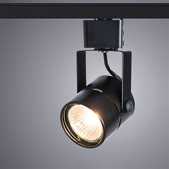 Трековый светильник Arte Lamp MIZAR A1311PL-1BK 50Вт GU10 чёрный для однофазного трека